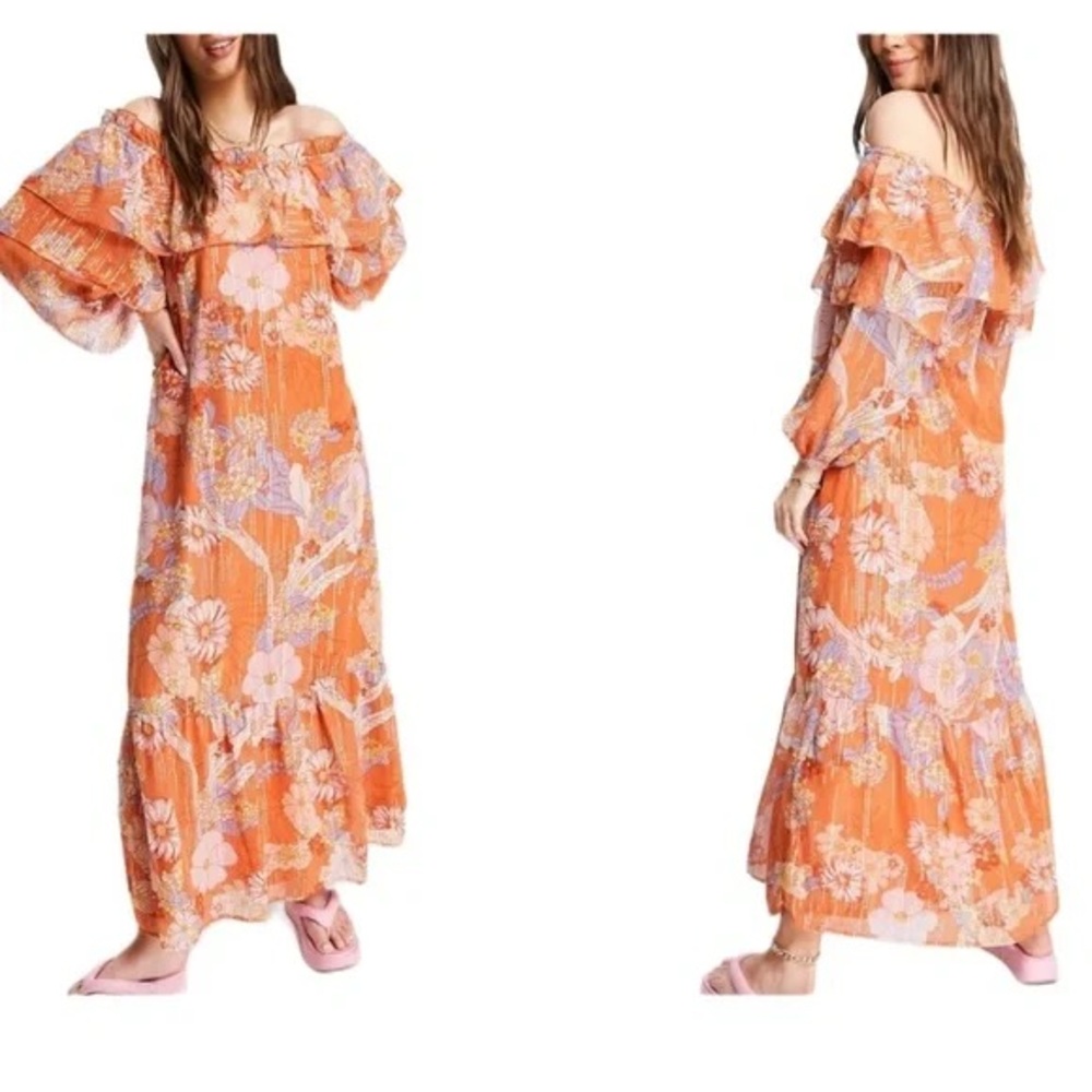 Floral Off-Shoulder Maxi Dress